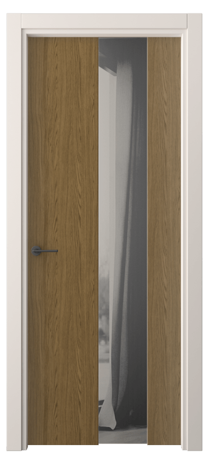 Межкомнатная дверь Фридом 4226 Торфяной дуб Двустороннее серое зеркало, триплекс Цена 47080 ₽ | Volhovec