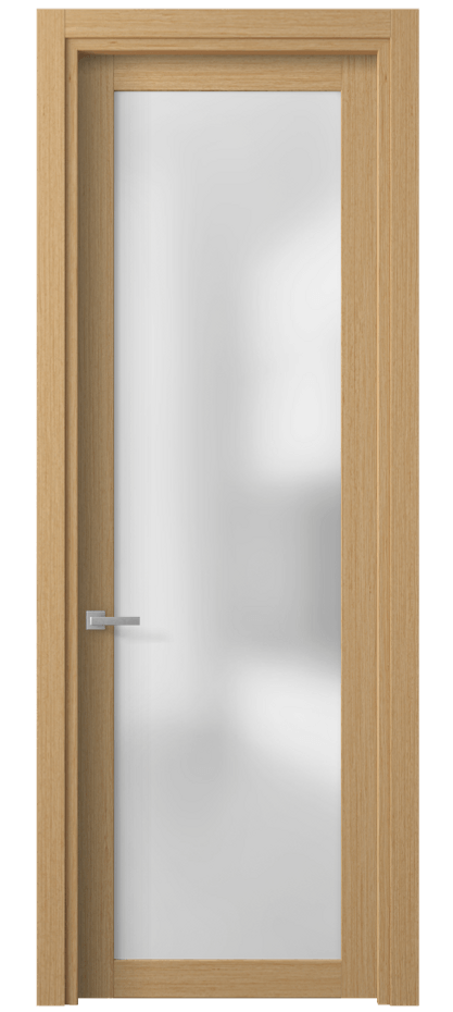 Межкомнатная дверь Планум 2102 Дуб песочный рифт Сатинированное стекло Цена 59440 ₽ | Volhovec