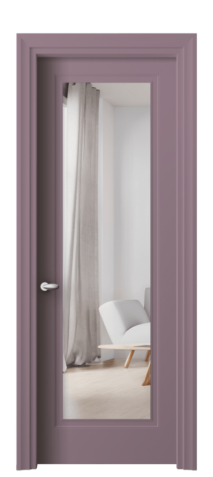 Межкомнатная дверь Эссе 8503 Матовый белоснежный Двустороннее зеркало, триплекс Цена 89980 ₽ | Volhovec