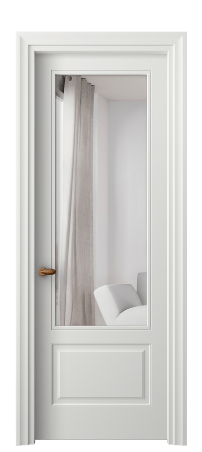 Межкомнатная дверь Эссе 8542 Матовый светло-серый Двустороннее зеркало, триплекс Цена 79530 ₽ | Volhovec