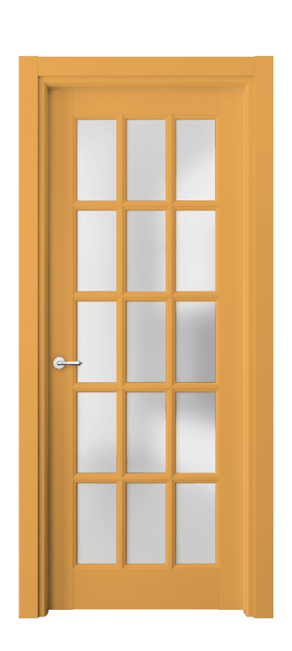 Межкомнатная дверь Тоскана Грильято 6311 Матовый белоснежный Сатинированное стекло Цена 145499 ₽ | Volhovec