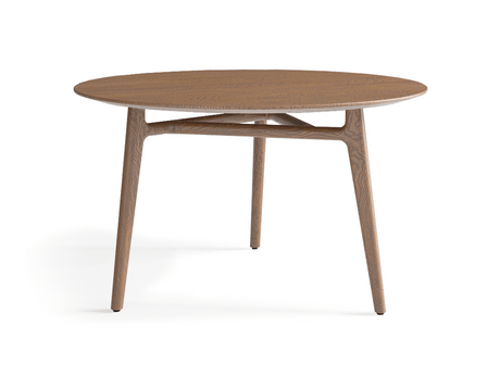 Мебель Стол Примо обеденный круглый 125×125 см. Цвет Дуб каштановый матовый. Материал Массив дуба матовый. Коллекция Стол Примо обеденный круглый 125×125 см. Картинка.