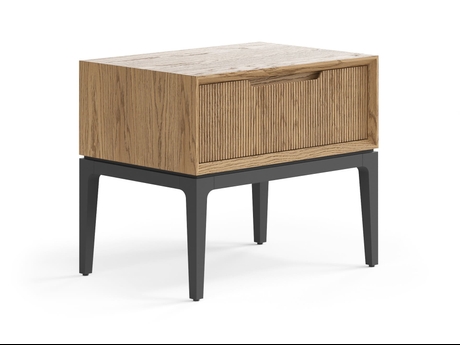 Мебель Тумба прикроватная Вельвет 1 ящик. Цвет Дуб мускатный матовый. Материал Массив дуба матовый. Коллекция Тумба прикроватная Вельвет 1 ящик. Картинка.