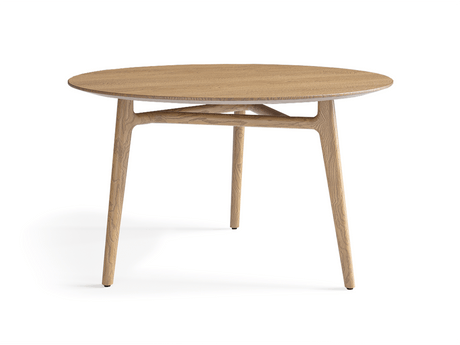 Мебель Стол Примо обеденный круглый 125×125 см. Цвет Дуб мускатный матовый. Материал Массив дуба матовый. Коллекция Стол Примо обеденный круглый 125×125 см. Картинка.