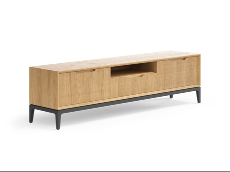 Мебель ТВ тумба Вельвет. Цвет Дуб пшеничный матовый. Материал Массив дуба матовый. Коллекция ТВ тумба Вельвет. Картинка.