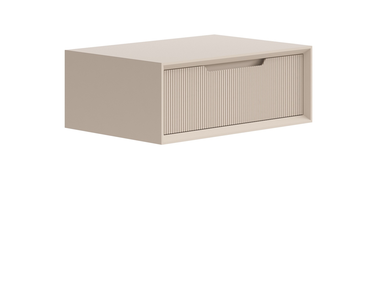 Тумба подвесная прикроватная Velvet 1 ящик Матовый бисквитный