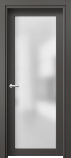 Дверь межкомнатная 2102 ПЭГФ САТ. Цвет ПЭТ графитовый. Материал ПЭТ. Коллекция Нео. Картинка.