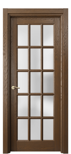 Дверь межкомнатная 0708 ДКР.Б САТ. Цвет Дуб королевский брашированный. Материал Массив дуба брашированный. Коллекция Лигнум. Картинка.