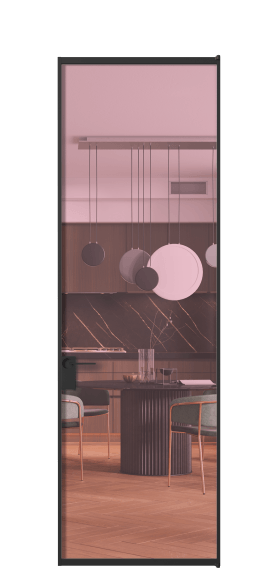 Дверь межкомнатная АЛПЛ040.01 ПРОЗ РОЗ ЧЕР. Цвет Алюминий Черный. Материал Алюминий. Коллекция Формато. Картинка.